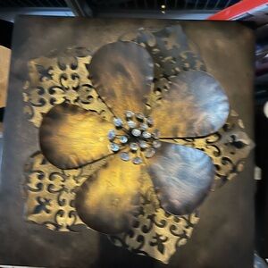 Metallic Flower Wall Art